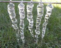 Icicle-Shaped Glass Holiday Ornaments 1 small