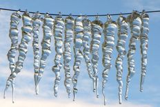 Icicle-Shaped Glass Holiday Ornaments 2 small