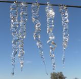 Icicle-Shaped Glass Holiday Ornaments 3 small