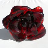 Extra Large Long-Stemmed Red Glass Rose "Forever Untamed Rose'' 1 small