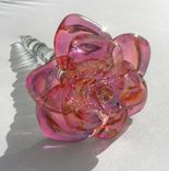 Extra Large Long-Stemmed Glass Rose Ornament In Purple 2 small