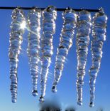 Hand-Blown Clear Glass Icicle Holiday Ornament 4 small