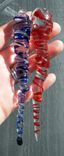 Brightly Colored Hand-Blown Glass Icicle Ornament 1 small