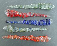 Brightly Colored Hand-Blown Glass Icicle Ornament 2 small