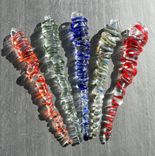 Brightly Colored Hand-Blown Glass Icicle Ornament 5 small