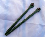 Hand-Blown Glass Hair Sticks With Ladybug Accents 1 small