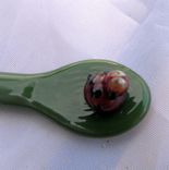 Hand-Blown Glass Hair Sticks With Ladybug Accents 4 small
