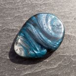Sparkling Blue Hand-Blown Glass Guitar Pick 1 small