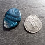 Sparkling Blue Hand-Blown Glass Guitar Pick 3 small