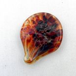 Guitar Pick Handblown Glass Lampwork Deep Amber Purple Frit 3 small