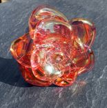 Glass Rose Long Stemmed Flower Forever Untamed Rose Hand Blown Gold Pink 4 small