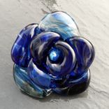 Wine Bottle Stopper Glass Rose Blue Flower Stainless Steel Untamed Rose 1 small
