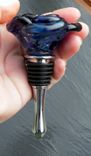 Wine Bottle Stopper Glass Rose Blue Flower Stainless Steel Untamed Rose 3 small