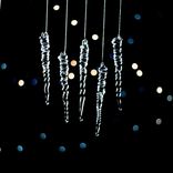 Glass Icicles Christmas Tree Holiday Ornaments 1 small