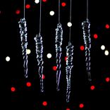 Glass Icicles Christmas Tree Holiday Ornaments 5 small