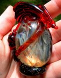 Dragon Egg Glass Statue, Flamework Sculptural, Lampwork Handblown Dragonette Sra Fiery Red 5 small