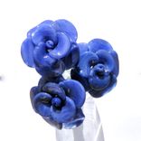 Purple Glass Rose Long Stemmed, Blown Flower Hand Blown, Lavender Extra Large Rose 1 small