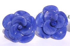 Purple Glass Rose Long Stemmed, Blown Flower Hand Blown, Lavender Extra Large Rose 2 small