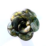 Wine Bottle Stopper Glass Rose Green, Hand Blown Rose, Lampwork Sra Rose, Flower Stainless Steel 1 small
