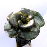 Wine Bottle Stopper Glass Rose Green, Hand Blown Rose, Lampwork Sra Rose, Flower Stainless Steel 4 small