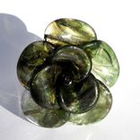 Wine Bottle Stopper Glass Rose Green, Hand Blown Rose, Lampwork Sra Rose, Flower Stainless Steel 6 small