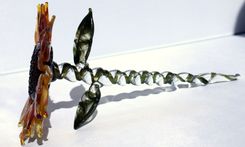 Glass Sun Flower, Hand Blown And Gorgeous ! 2 small