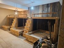 Rustic Barnwood Twin Over Queen Beds 1 small