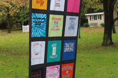 T Shirt Memory Quilt Blanket - 12 Block 7 small