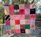 Baby Clothes Memory Blanket - Chenille Back 10 small