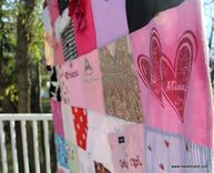 Baby Clothes Memory Blanket - Chenille Back 11 small