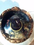 Buckeye Burl Vessel W/Finial Top 1 small