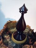 Buckeye Burl Vessel W/Finial Top 3 small