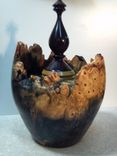 Buckeye Burl Vessel W/Finial Top 6 small