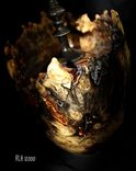 Buckeye Burl Lidded Finial Hollow Vessel 2 small