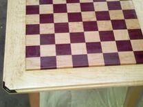 Chess Table, Purpleheart & Maple. 1 small