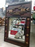 Wine Barrel Wall Mirror - Yucca - Southwest Style Mirror Made From Retired Wine Barrels 1 small