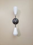 Modern Wall Sconce - Mid Century Light - Black White Nickel Linear Vanity Light - Modern Bathroom 1 small
