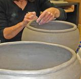 Pottery, Custom Made Birdfeeders, Bird Houses, Bird Bath 4 small