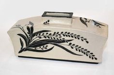 Black And White Sgraffito Pottery Bowls Set 3 small