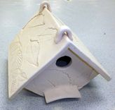Pottery, Custom Made Birdfeeders, Bird Houses, Bird Bath 6 small