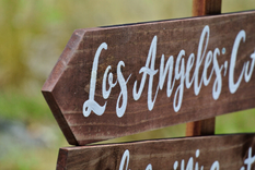 Rustic Wood Directional Sign, Mileage Destination Wooden Sign Post 3 small