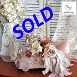 Shabby Chic Flower Truck Floral Arrangement Romantic Vintage Rose Decor 1 small