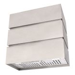 30" Stainless Steel Range Hood, 3 Stacks Modern Box Kitchen Hood With Powerful Vent Motor 1 small