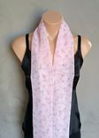 Floral Pink Chiffon Scarf 2 small