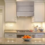 30" Stainless Steel Range Hood, 3 Stacks Modern Box Kitchen Hood With Powerful Vent Motor 3 small