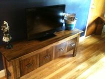 Reclaimed Console Table W/Shelves 2 small