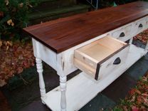 Reclaimed Distressed Console Table 3 small