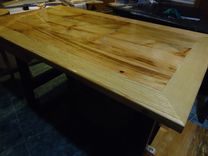 Reclaimed Mill Table Desk With Printer Stand And Drawer 5 small