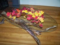 Driftwood Glass Topped Coffee Table 1 small