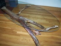 Driftwood Glass Topped Coffee Table 4 small